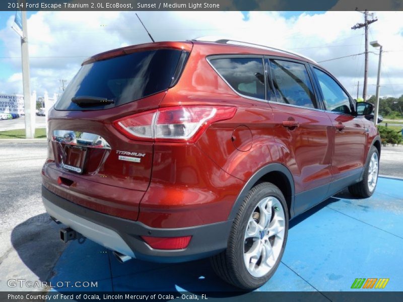 Sunset / Medium Light Stone 2014 Ford Escape Titanium 2.0L EcoBoost