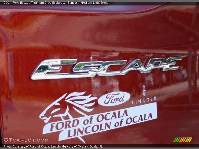 Sunset / Medium Light Stone 2014 Ford Escape Titanium 2.0L EcoBoost