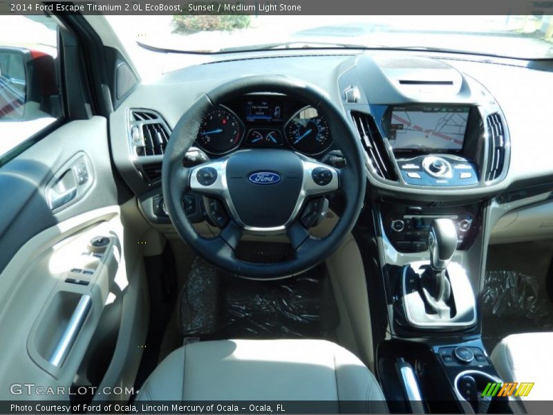 Sunset / Medium Light Stone 2014 Ford Escape Titanium 2.0L EcoBoost
