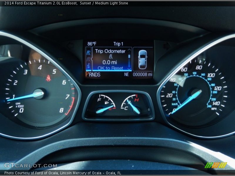 Sunset / Medium Light Stone 2014 Ford Escape Titanium 2.0L EcoBoost
