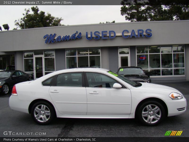 Summit White / Ebony 2012 Chevrolet Impala LT