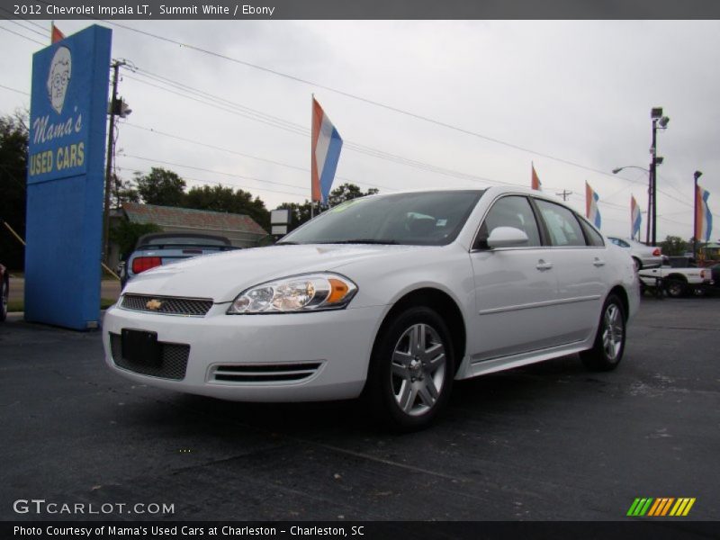 Summit White / Ebony 2012 Chevrolet Impala LT