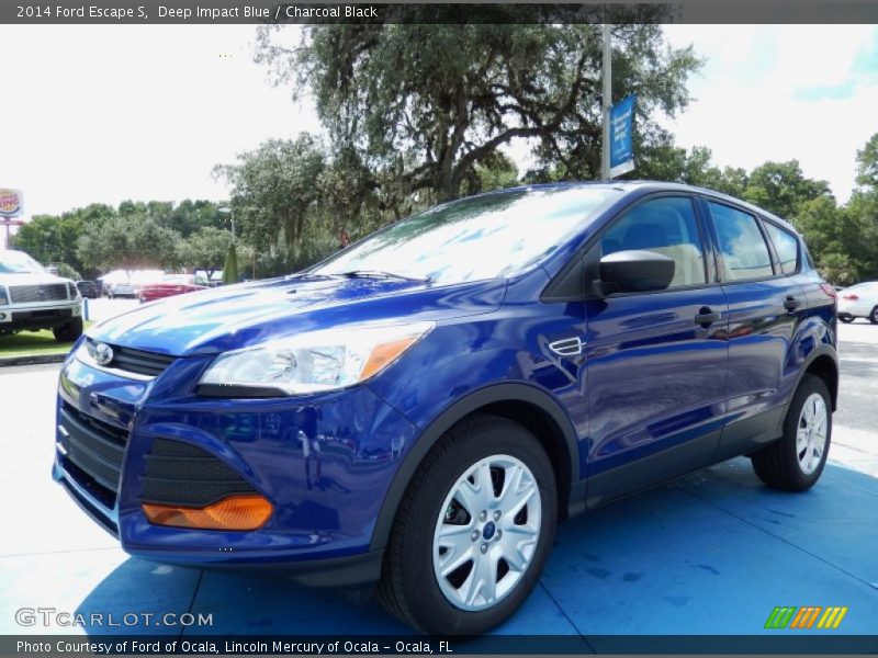 Deep Impact Blue / Charcoal Black 2014 Ford Escape S