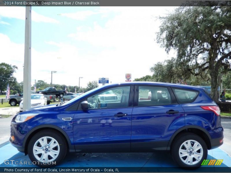 Deep Impact Blue / Charcoal Black 2014 Ford Escape S