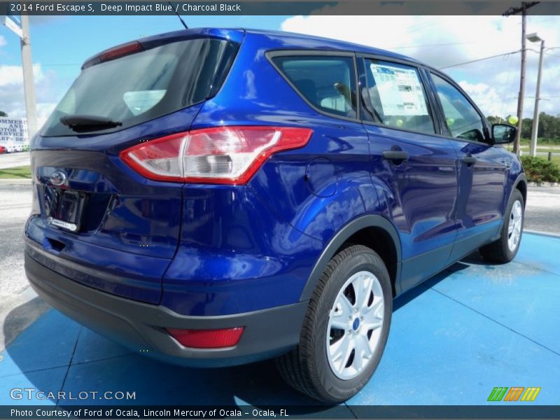 Deep Impact Blue / Charcoal Black 2014 Ford Escape S