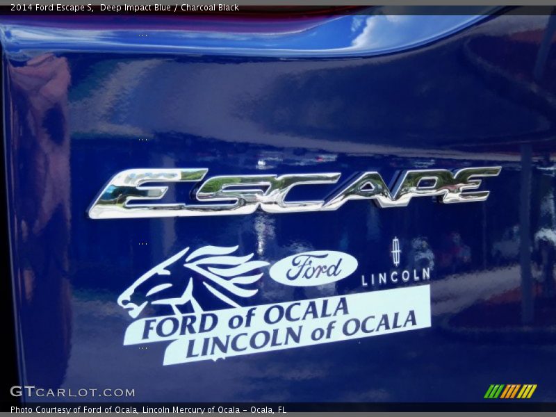 Deep Impact Blue / Charcoal Black 2014 Ford Escape S
