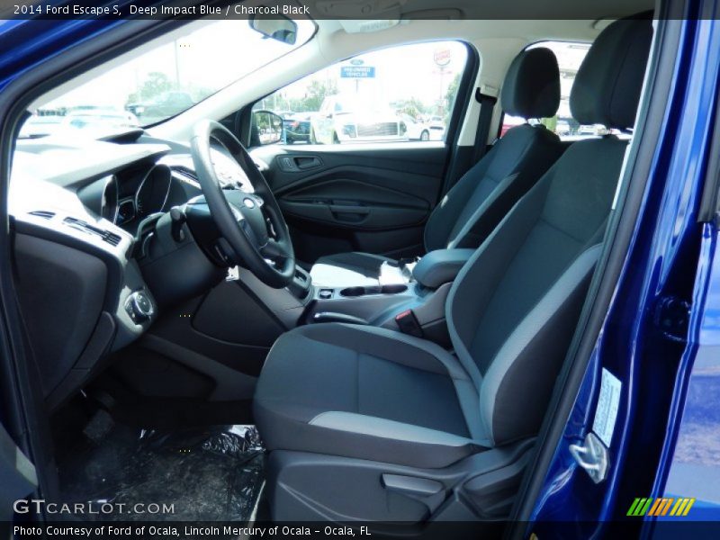 Deep Impact Blue / Charcoal Black 2014 Ford Escape S
