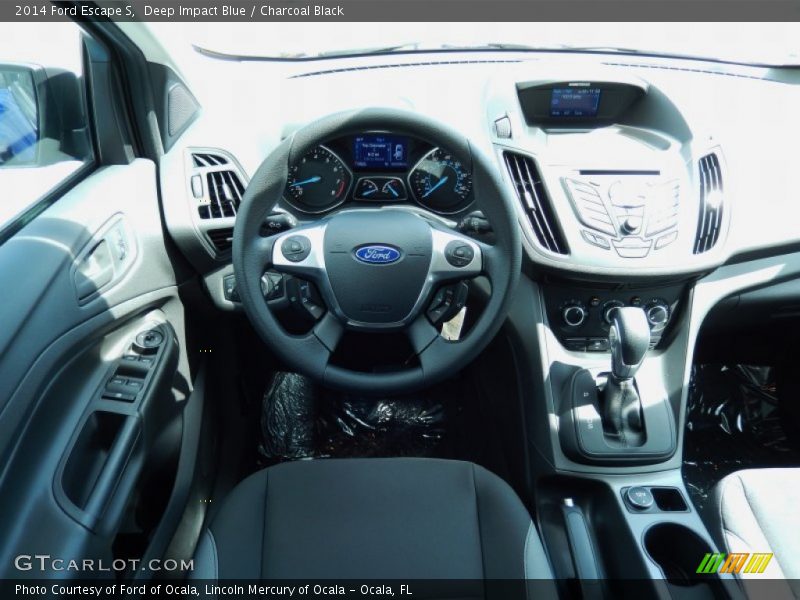Deep Impact Blue / Charcoal Black 2014 Ford Escape S