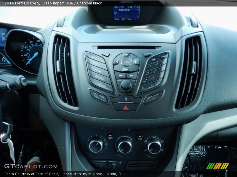 Deep Impact Blue / Charcoal Black 2014 Ford Escape S