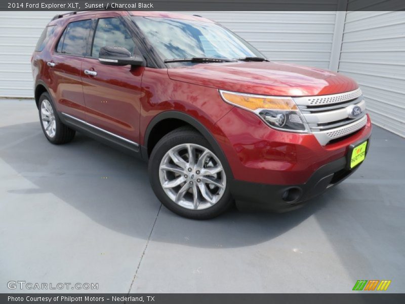 Sunset / Charcoal Black 2014 Ford Explorer XLT
