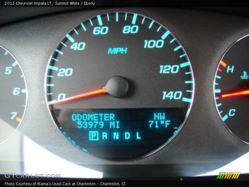 Summit White / Ebony 2012 Chevrolet Impala LT