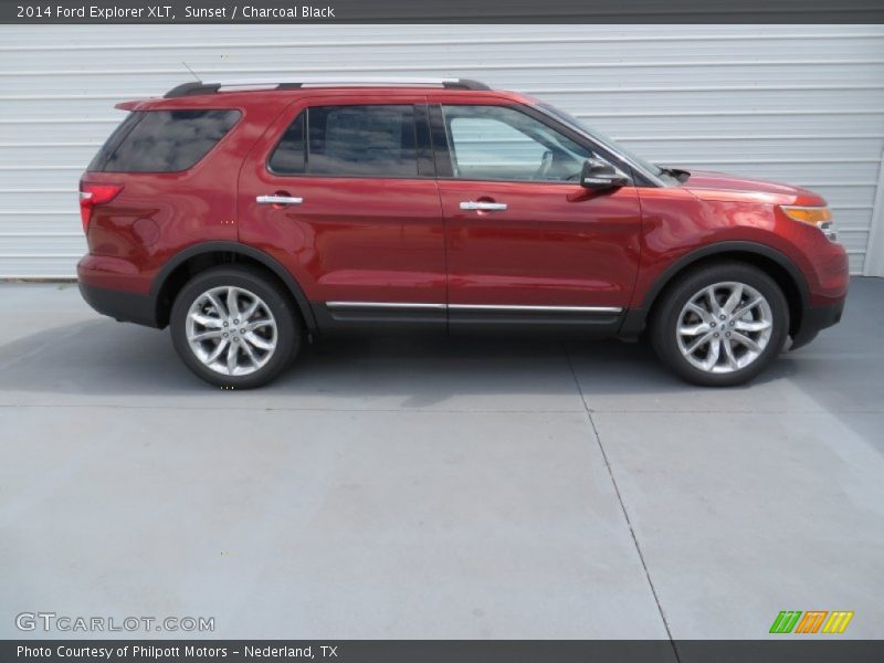 Sunset / Charcoal Black 2014 Ford Explorer XLT