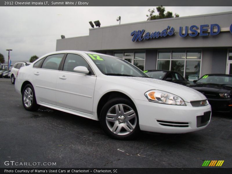 Summit White / Ebony 2012 Chevrolet Impala LT
