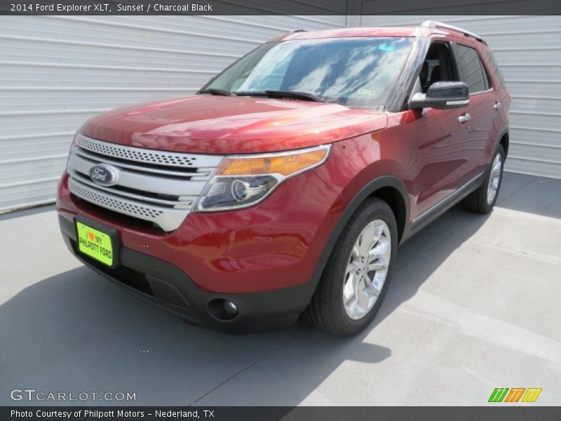 Sunset / Charcoal Black 2014 Ford Explorer XLT