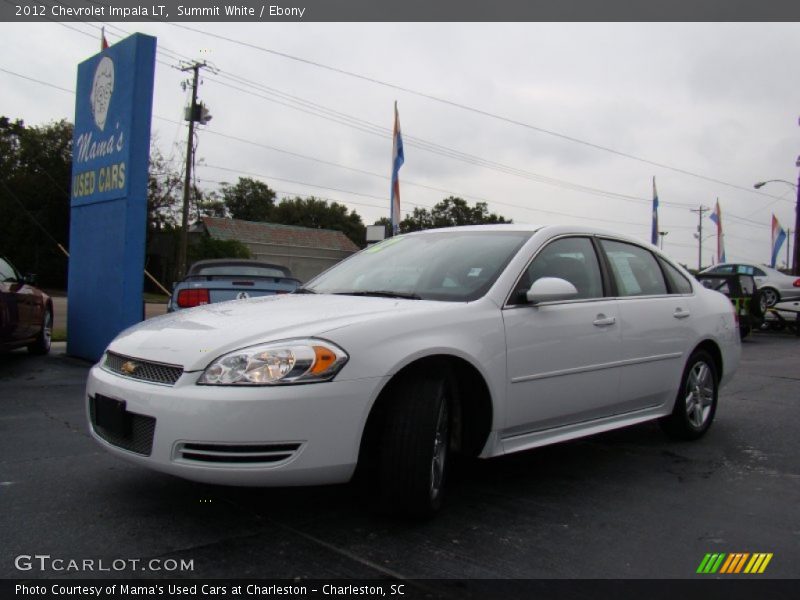Summit White / Ebony 2012 Chevrolet Impala LT