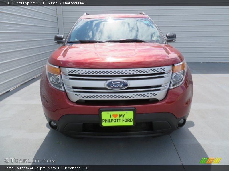 Sunset / Charcoal Black 2014 Ford Explorer XLT