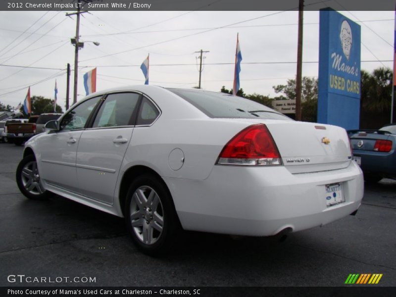 Summit White / Ebony 2012 Chevrolet Impala LT