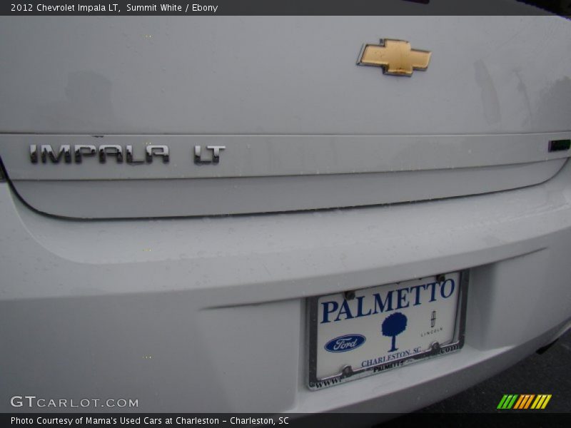 Summit White / Ebony 2012 Chevrolet Impala LT