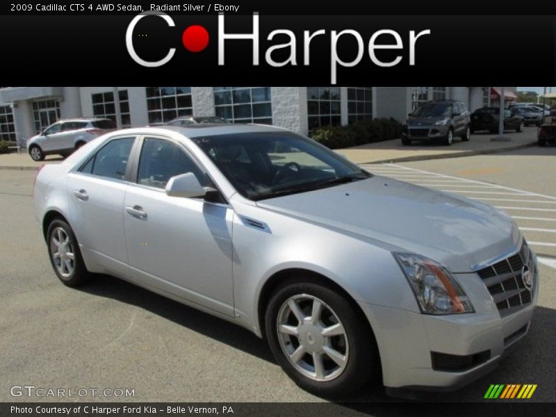 Radiant Silver / Ebony 2009 Cadillac CTS 4 AWD Sedan