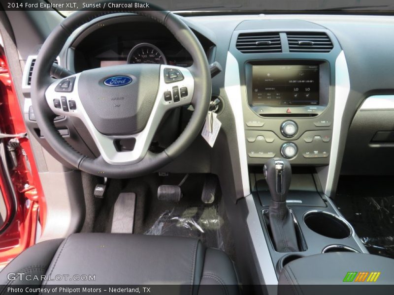 Sunset / Charcoal Black 2014 Ford Explorer XLT