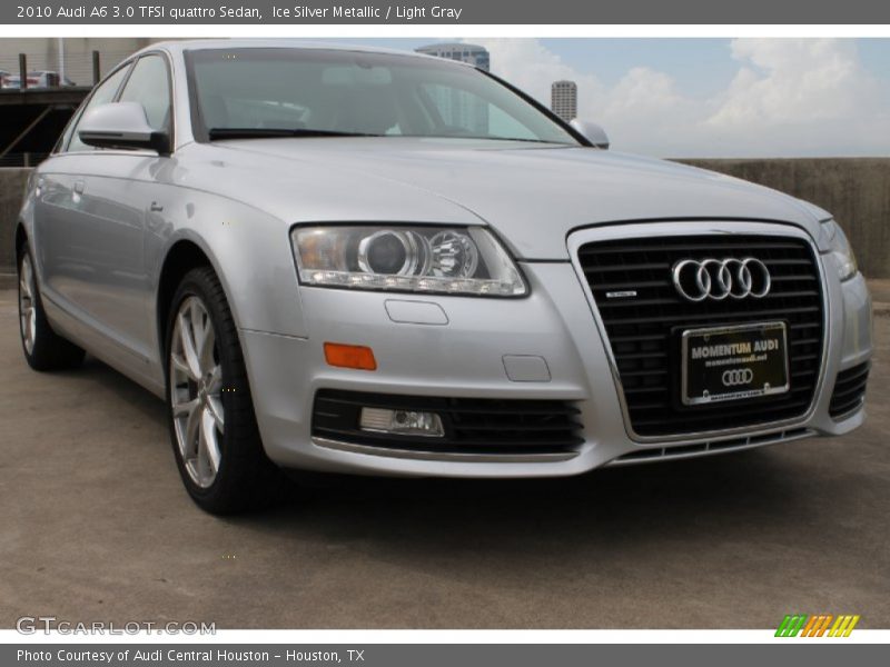 Ice Silver Metallic / Light Gray 2010 Audi A6 3.0 TFSI quattro Sedan