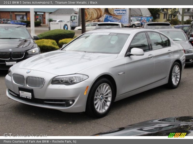 Titanium Silver Metallic / Black 2013 BMW 5 Series ActiveHybrid 5
