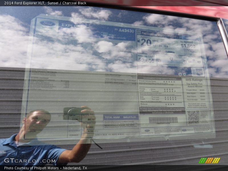 Sunset / Charcoal Black 2014 Ford Explorer XLT
