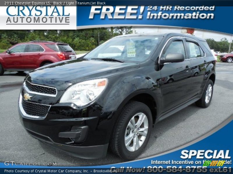Black / Light Titanium/Jet Black 2011 Chevrolet Equinox LS