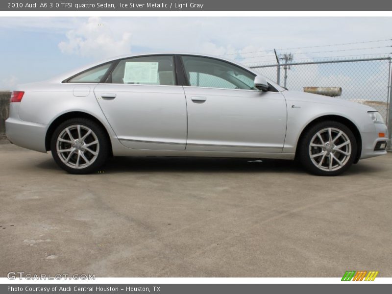 Ice Silver Metallic / Light Gray 2010 Audi A6 3.0 TFSI quattro Sedan