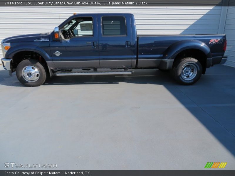 Blue Jeans Metallic / Black 2014 Ford F350 Super Duty Lariat Crew Cab 4x4 Dually