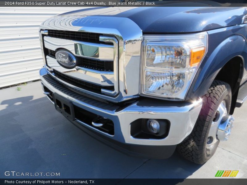 Blue Jeans Metallic / Black 2014 Ford F350 Super Duty Lariat Crew Cab 4x4 Dually
