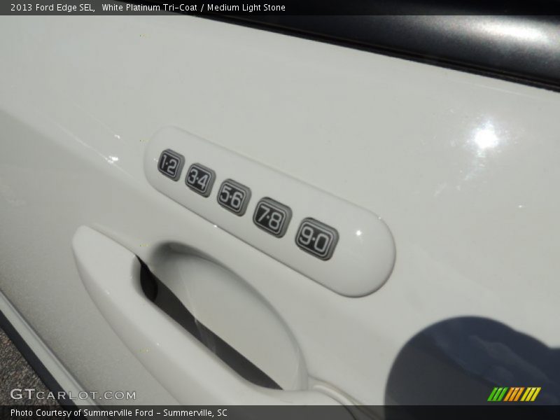 White Platinum Tri-Coat / Medium Light Stone 2013 Ford Edge SEL