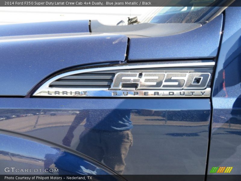 Blue Jeans Metallic / Black 2014 Ford F350 Super Duty Lariat Crew Cab 4x4 Dually