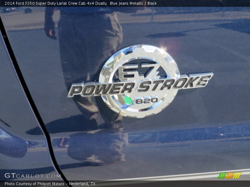 Blue Jeans Metallic / Black 2014 Ford F350 Super Duty Lariat Crew Cab 4x4 Dually