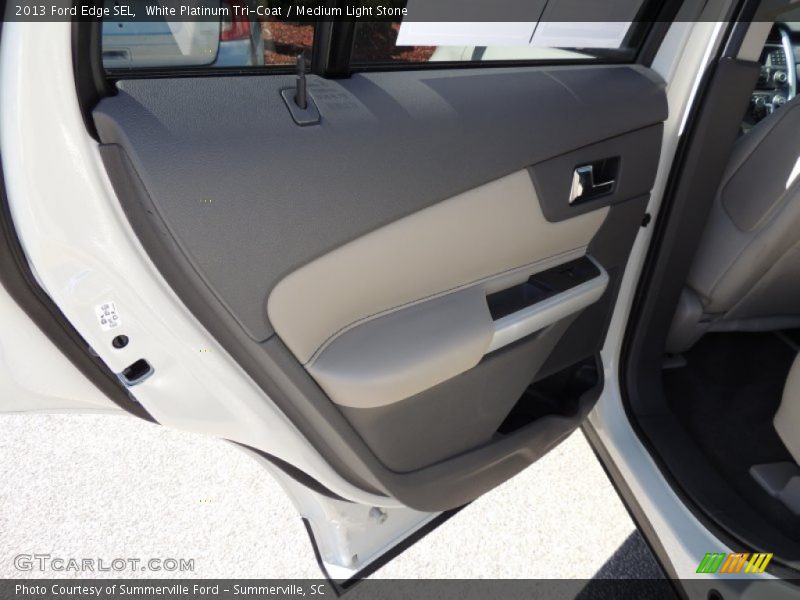White Platinum Tri-Coat / Medium Light Stone 2013 Ford Edge SEL