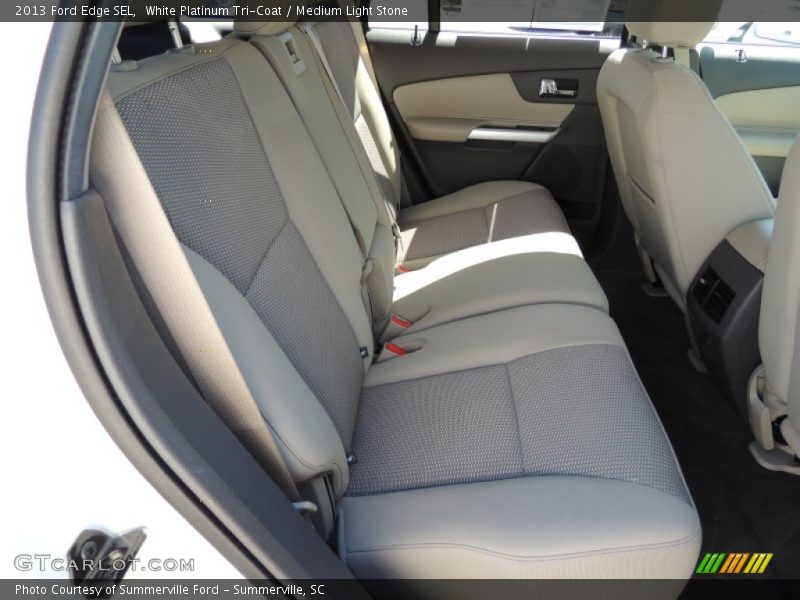 White Platinum Tri-Coat / Medium Light Stone 2013 Ford Edge SEL