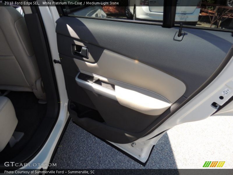 White Platinum Tri-Coat / Medium Light Stone 2013 Ford Edge SEL