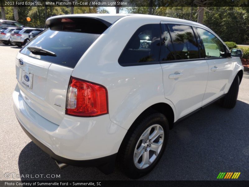 White Platinum Tri-Coat / Medium Light Stone 2013 Ford Edge SEL