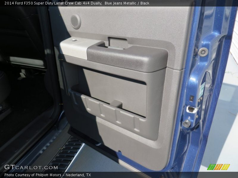 Blue Jeans Metallic / Black 2014 Ford F350 Super Duty Lariat Crew Cab 4x4 Dually