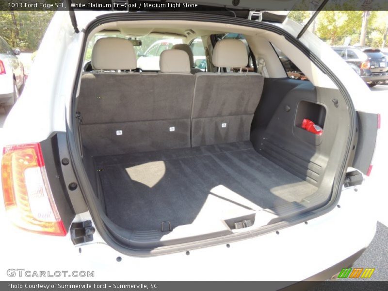 White Platinum Tri-Coat / Medium Light Stone 2013 Ford Edge SEL