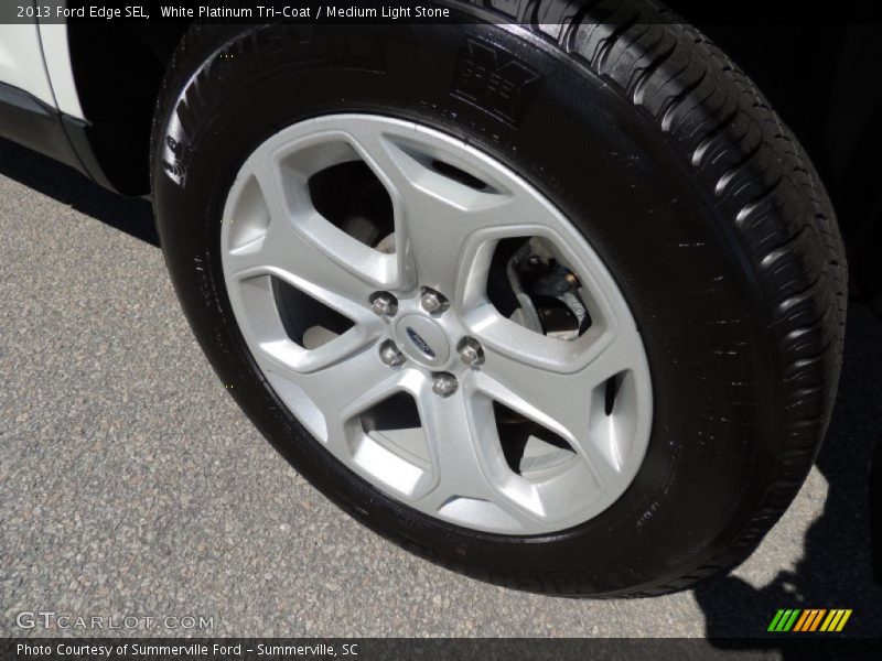 White Platinum Tri-Coat / Medium Light Stone 2013 Ford Edge SEL