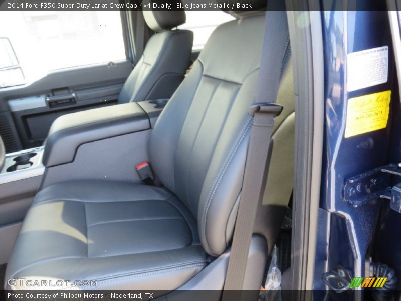 Blue Jeans Metallic / Black 2014 Ford F350 Super Duty Lariat Crew Cab 4x4 Dually