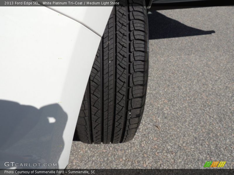 White Platinum Tri-Coat / Medium Light Stone 2013 Ford Edge SEL