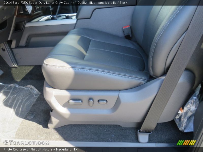 Blue Jeans Metallic / Black 2014 Ford F350 Super Duty Lariat Crew Cab 4x4 Dually