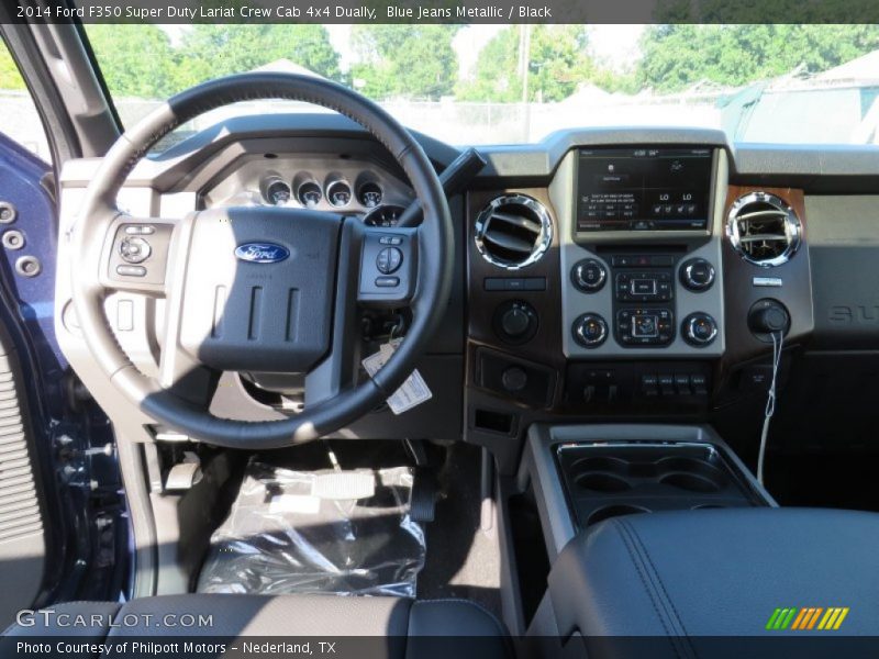 Blue Jeans Metallic / Black 2014 Ford F350 Super Duty Lariat Crew Cab 4x4 Dually