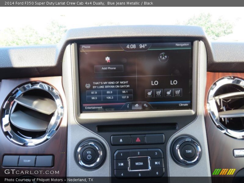 Blue Jeans Metallic / Black 2014 Ford F350 Super Duty Lariat Crew Cab 4x4 Dually
