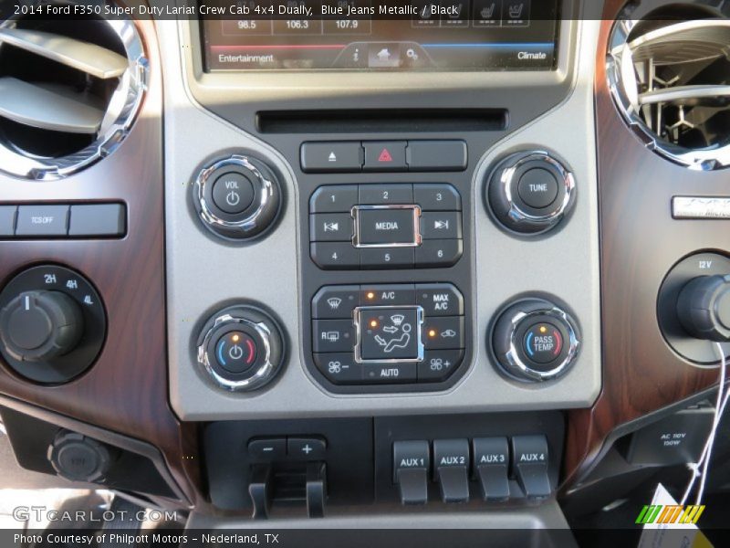Blue Jeans Metallic / Black 2014 Ford F350 Super Duty Lariat Crew Cab 4x4 Dually