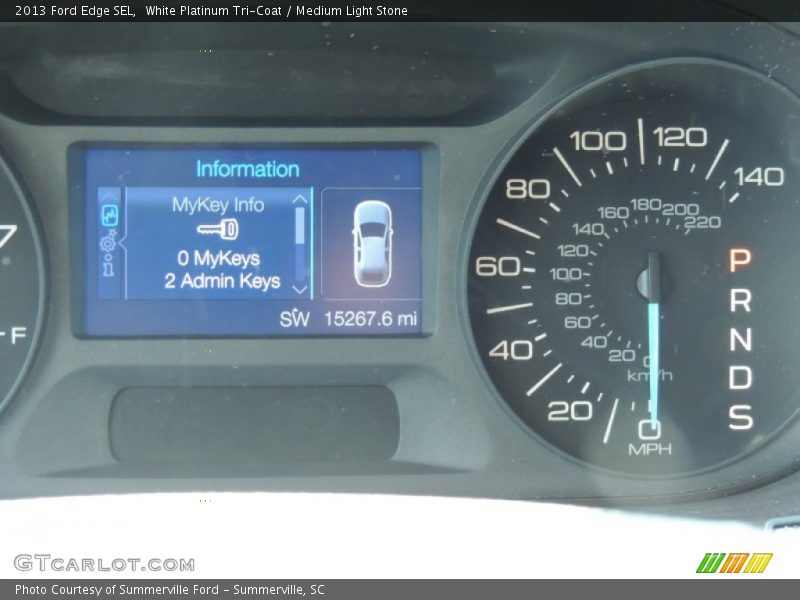 White Platinum Tri-Coat / Medium Light Stone 2013 Ford Edge SEL