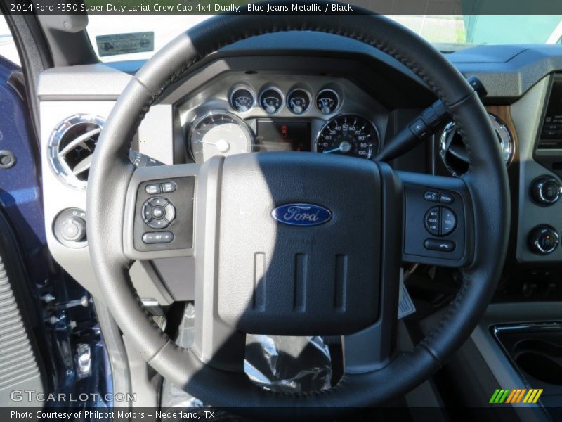 Blue Jeans Metallic / Black 2014 Ford F350 Super Duty Lariat Crew Cab 4x4 Dually
