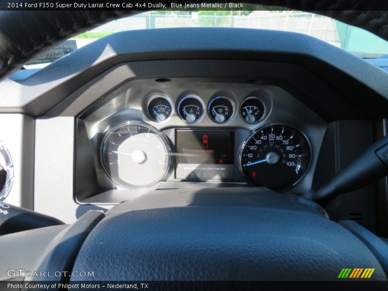 Blue Jeans Metallic / Black 2014 Ford F350 Super Duty Lariat Crew Cab 4x4 Dually